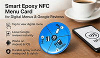 Tarjeta de Resina Epoxi RFID ISO, NFC 13.56MHz, Impermeable, para Membresía, Pago, Redes Sociales, Etiqueta Adhesiva, Uso en Hoteles y Negocios