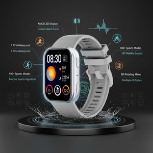 VALDUS <span class=keywords><strong>2026</strong></span> ODM/OEM VS30 PRO Smartwatch con Schermo AMOLED, Monitoraggio Salute Femminile, Frequenza Cardiaca, Chiamate Bluetooth, Impermeabile, Orologio Sportivo Intelligente per Uomo - Product Image 1