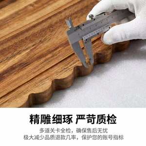 Juego de tablas de cortar de madera de acacia, rectangular, de madera maciza, para cocina, para uso doméstico y en restaurantes. - Product Image 5