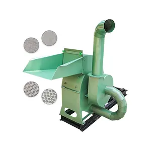 Durable new farm machinery grain stalks hay chaff cutter pig animal hammer milling poultry and mixer feed crusher machine of low