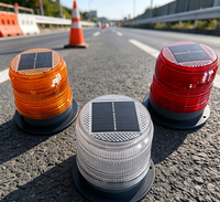 Vente en gros de feux clignotants LED magnétiques à énergie solaire, haute luminosité, pour montage sur le toit de la voiture