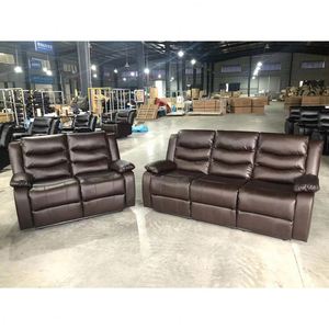 Sillón Reclinable de Cuero Sintético con Portavasos de Frank Furniture, Sofá Cómodo de 3 Plazas con Mesa Abatible - Product Image 4