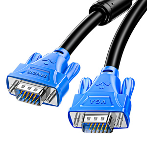 SAMZHE สาย VGA ป้องกันสัญญาณรบกวนสองชั้น 1080P วงแหวนแม่เหล็กคู่ 3+6 แกนทองแดงสำหรับจอภาพโปรเจคเตอร์สายเชื่อมต่อสัญญาณวิดีโอ - Product Image 1