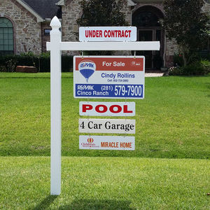 Nessun segno decorativo decorativo a buon mercato bianco Pvc vinile plastica immobiliare <span class=keywords><strong>Post</strong></span> - Product Image 4