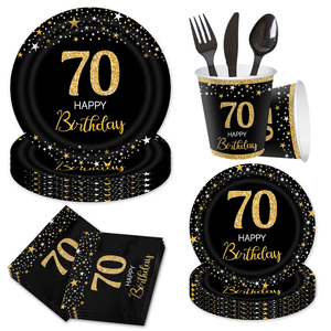 70 °. irthday. Lates y ap. apkins erves. 24. 70 °. irthday. ecoraciones <span class=keywords><strong>para</strong></span> hombres y mujeres, UPS, Nives, orks, poons. 168 Uds. - Product Image 4