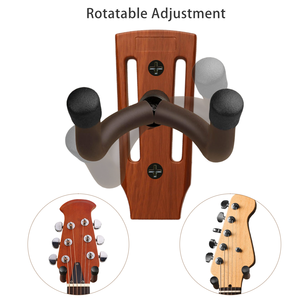 MUSO MA-19Z 폴리쉬드 친환경 유니버설 우드컬러 벽걸이 스탠드 브래킷 홀더 랙 기타 걸이용 - Product Image 3