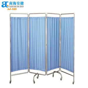 AJ-521 <span class=keywords><strong>Biombo</strong></span> De Tres Hojas Cromado Mca! Obstétrica hospital pantalla plegable - Product Image 1