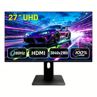 Moniteur de jeu pour PC de bureau 27 pouces QD-OLED 4K double mode 320Hz FHD 240Hz 0,03 ms GTG AI-PQ Esports HDMI 2.1 Type-C 90W