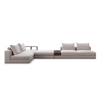 Canapé en forme de L avec rangement pour salon, canapé en tissu moderne simple et luxueux pour petits appartements