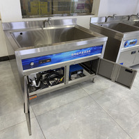 Lave-vaisselle automatique professionnel pour cuisine industrielle, avec fonction de nettoyage des bols, option complète, ultrasonique, option complète, évier
