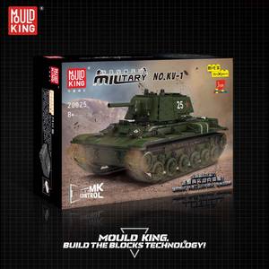 Moule Roi 20025 924Pcs Militaire Télécommande Seconde Guerre Mondiale KV-1 Char Lourd DIY Réservoir en Plastique Modèle Blocs de Construction Briques Jouets - Product Image 6