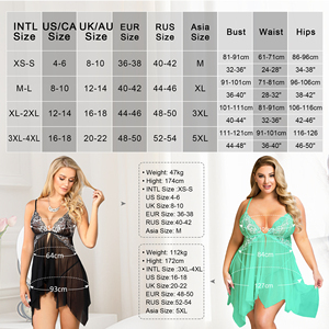 Ohyeah Floral Lace Sheer Mesh Transparent Ensembles de lingerie grande taille Lingeries sexy élégantes pour femmes - Product Image 4