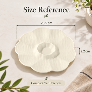 Plato para Dumplings Japoneses con Salsita, Textura de Piedra, Melamina Irrompible, Forma de Flor, Bandeja para Sushi para Restaurante y Uso Doméstico - Product Image 5