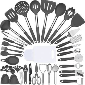 Ensemble d'ustensiles de cuisine en silicone de 42 pièces, ustensiles de cuisine avec manche en acier inoxydable - Product Image 1