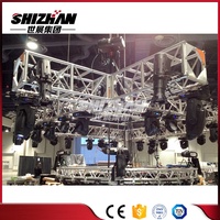 Soporte de armazón LED Onestop de aleación de aluminio, armazón de DJ portátil certificado TUV, capacidad de carga pesada, pantalla de escenario triangular plegable