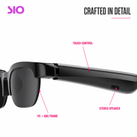 Lunettes de traduction IA, son stéréo bilatéral, contrôle tactile, Type C, IPX4, légères, pour les voyages et les affaires