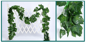 Guirlande suspendue de plantes artificielles en lierre à 12 brins de 90 pouces, feuillage, fleurs, décoration pour la maison, la cuisine, le jardin, le bureau, le mariage - Product Image 5