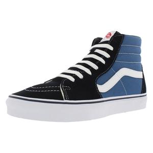 Vans Sk8-Hi Chaussures de skate pour hommes Bleu Noir Blanc Style classique à tige haute - Product Image 5