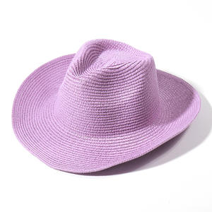 Nouveau chapeau de cowboy mexicain multicolore de mode d'été en vente en gros chapeau de paille extérieur de protection solaire chapeau de plage de voyage pour femmes hommes - Product Image 4