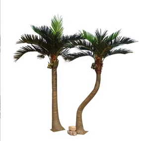 Réaliste 10 pieds de haut pièce unique quantité minimale de commande grand extérieur artificiel Date palmier mariage décoratif Faux verts UV fibre de verre gratuit - Product Image 1