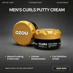 Crème Coiffante Définissante <span class=keywords><strong>7</strong></span>-<span class=keywords><strong>en</strong></span>-1 OZOU pour Hommes – Sensation Douce, Non Brillante, Crème Pâte Coiffante Sans Rinçage pour Boucles – 20 Ans d'Expérience Usine OZOU - Product Image 2