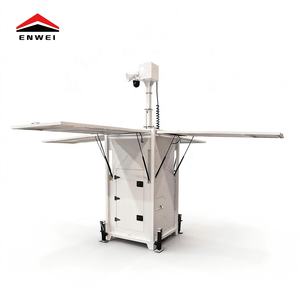 Unidad de CCTV Móvil con Energía Solar, Cuatro Paneles <span class=keywords><strong>Solares</strong></span> de 350W, Baterías de 9600Wh, Mástil de 6m para Seguridad Temporal en Exteriores - Product Image 4