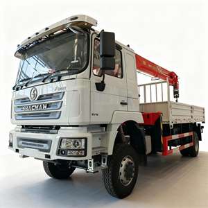 מנוף נייד 8 טון לשטח קשה SINOWAY מנוף רכוב על משאית 4x4 במצב טוב - Product Image 1