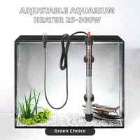 Chauffe-eau pour aquarium, chauffe-eau en verre pour aquarium, 25W, chauffe-eau automatique à température constante, pour utilisation sur bureau, prise EU/US (110-240V)
