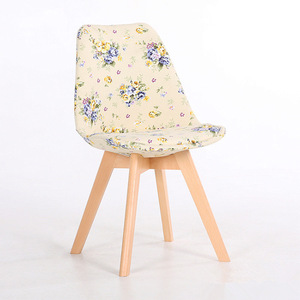 Sedie ristorante cina produttore a buon mercato sedie Scandinavia imbottite sedie da pranzo con gamba in legno - Product Image 4