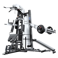 Unité de musculation multifonctionnelle en acier pour trois personnes avec poulies haute/basse et équipement d'entraînement de la force pour la poitrine