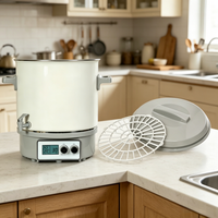 Marmite électrique émaillée grande capacité 27L, appareil automatique pour la fabrication de confiture et la conservation des aliments