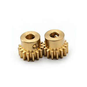 Pièces usinées personnalisables 15T, pièces tournées et retournées, engrenages à denture droite, crémaillères et pignons en métal, cuivre, bronze, laiton - Product Image 1