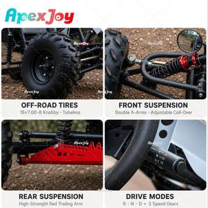 Apexjoy Polaris 2 - Go Kart Elettrico Fuoristrada per Adulti 80km/h 72V60Ah 80-100km 1500W 4000W Opzione Leva del Cambio a Colonna Ingrosso - Product Image 3