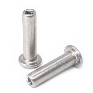 Pasadores de <span class=keywords><strong>remache</strong></span> de espiga de rosca de acero al carbono personalizados, sujetadores de cabeza plana empotrados, remaches de espiga cruzada - Product Image 5