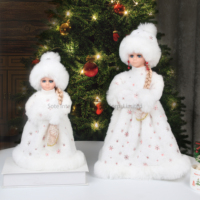 2025 populaire neige fille ornement avec pieds blanc Snegurochka belle décoration de la maison nouvel an jouet cadeaux et décoration de vacances