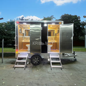 Baños Portátiles con Remolque, Modelo 2025, con Descuento, Pedal de Cierre, Precio Bajo, de Lujo Chileno para Exteriores - Product Image 3
