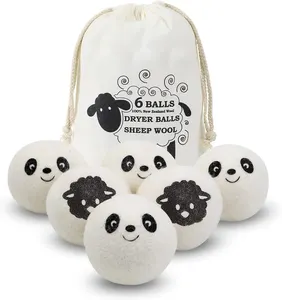 New Zealand Wool Dryer Balls Bio handgemachte Wäsche Wollt rockner Bälle Set