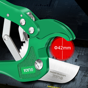 LAOA 42MM PVC <b>Pipe</b> <b>Cutter</b> Aluminum Alloy Tube Cutting PPR <b>Pipe</b> Tube <b>Cutter</b> 5CR13 Blade PVC/<b>CPVC</b> Ratchet Scissors Hand Tools - Product Image 4