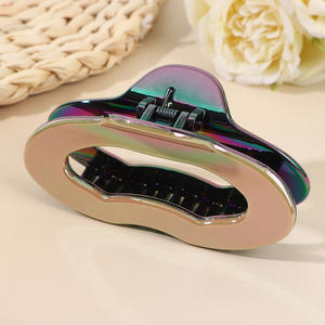 Grande pince à cheveux simple en plastique, dégradé nuage, pinces requin, accessoires pour cheveux - Product Image 4