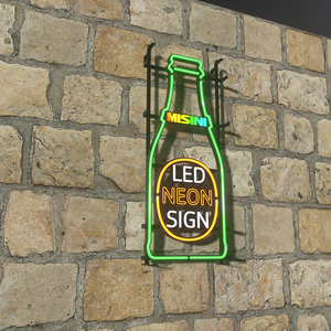 Enseigne au néon personnalisée en acrylique Budweiser avec cadre en fer, LED, couleur personnalisée et publicité pour les bars à bière - Product Image 6