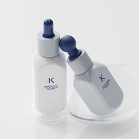 Único cuadrado 30ml 50ml blanco negro rectángulo PETG plástico loción suero cuentagotas botella para líquido