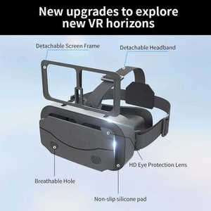 Lunettes de réalité virtuelle Sotec Custom Sleek <span class=keywords><strong>4K</strong></span> AR/<span class=keywords><strong>VR</strong></span> 3D pour films, support de tête, réalité virtuelle pour <span class=keywords><strong>PC</strong></span>, carton avec écran virtuel de plus de 80 pouces - Product Image 5