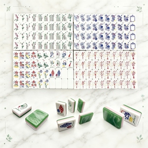 Wholesale American Acrylic <b>Mahjong</b> Tile <b>Set</b> Luxury 4-Layer Tortoise White Lotus Artwork <b>Mahjong</b> Tiles Custom - Product Image 4