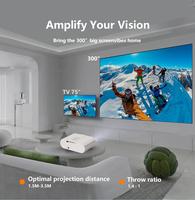 Proyectores de video X1 Android 4K 5G WiFi BT5.0 2 + 32G 1000 lúmenes Enfoque automático Keystone Full HD Proyector de cine en casa