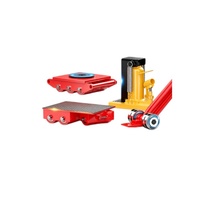 Chariot de manutention électrique robuste 12T à rotation 360° avec télécommande sans fil, construction en acier au manganèse et moteur