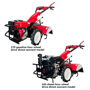 Fournisseur direct d'usine : Motoculteur multifonctionnel autopropulsé 4x4 avec rotoculteur arrière pour le labour, le désherbage et le creusement de fossés - Product Image 2