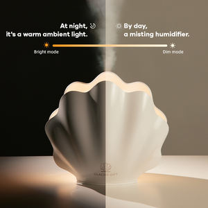 Difusor de Aroma Creativo con Forma de Concha, Difusor Ultrasónico de Aceites Esenciales con Lámpara de 7 Colores y Humidificador de Aire para el Hogar - Product Image 6