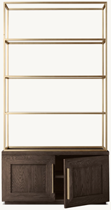 Meuble de rangement de luxe postmoderne pour bureau à domicile, console de salon, bibliothèque en bois massif - Product Image 5