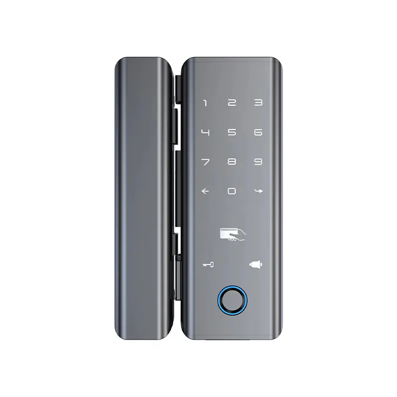 Suoboot Hoe vendant des serrures de porte intelligentes en verre avec mot de passe Bluetooth Serrure de porte biométrique à empreinte digitale Application Tuya