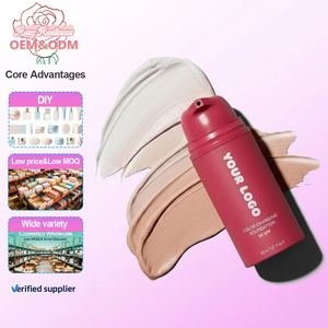 Fond <span class=keywords><strong>de</strong></span> <span class=keywords><strong>Teint</strong></span> <span class=keywords><strong>Teint</strong></span>é Adaptatif SPF 50 à Marque Blanche, Couvrance Totale, Flacon Pompe Airless Rose, Logo Personnalisé, Vente en Gros - Product Image 1